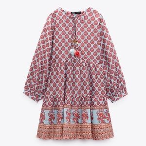 Zara printed oversized dress